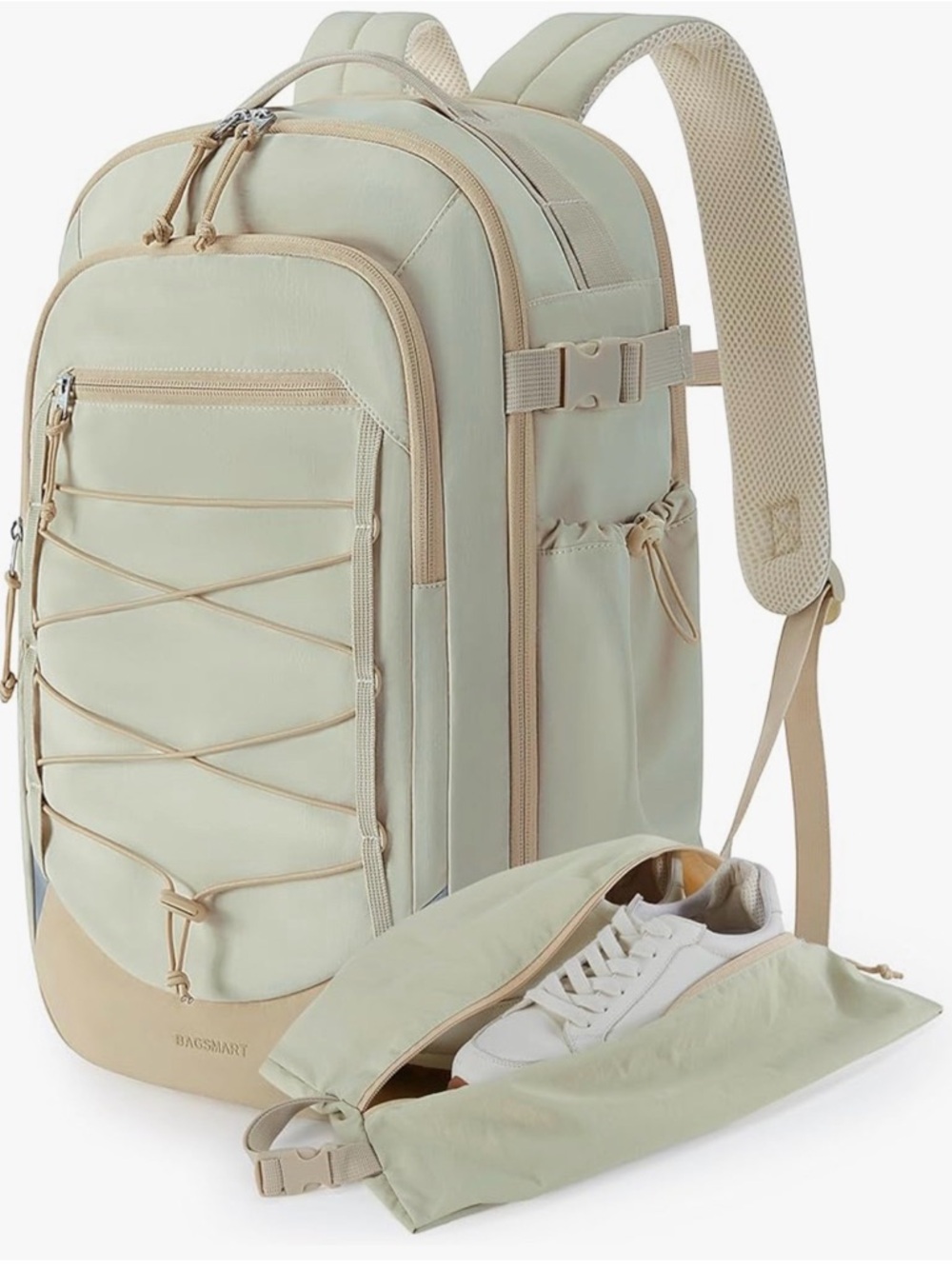 Beige Travel Backpack for Men - 30L Carry-On